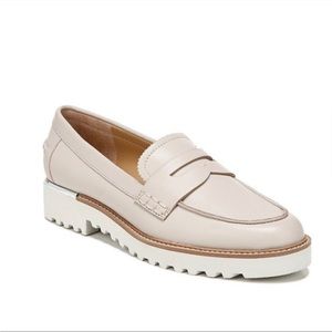 Franco Sarto Cedra Cream Leather Loafers